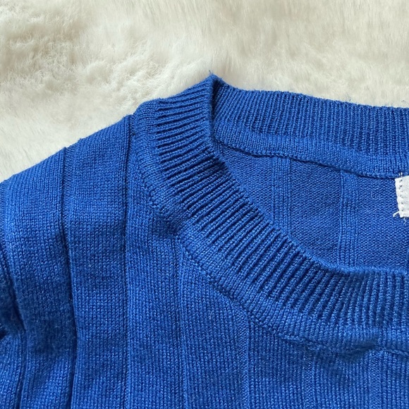 Garage Royal Blue Ribbed Crop Top - Picture 5 of 6